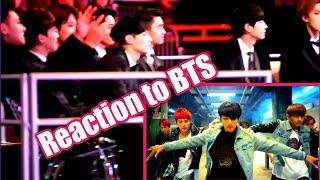 Kpop Idols Reaction to BTS Danger & Boy in Love at Mama 2014