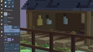 Goxel Voxel Editor: Drawing a house
