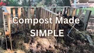 COMPOSTING for Beginners (CHEAP & EASY) | Goat Manure Compost | DIY Compost System