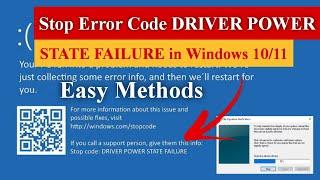 Stop Error Code DRIVER POWER STATE FAILURE in Windows 10/11 [Fixed] #bluescreen