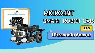 KS4036F Keyestudio Micro:bit Smart Robot Car Project 3.67 Ultrasonic Sensor #microrobot #robot #diy