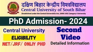 New Update II PhD Admission  Notification 2024  II @universitynewsindia