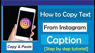 How To Copy Text From Instagram Caption