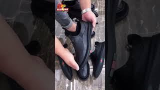 Black Zip Casual Leather Shoes for Men