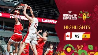 Canada - Spain | Full Highlights | Quarter-Finals - FIBA U19 Basketball World Cup 2021