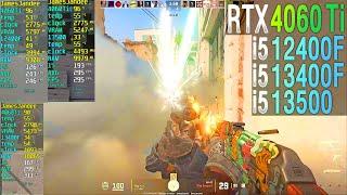 CS2 Counter-Strike 2 | RTX 4060 Ti 8GB and i5 12400F vs i5 13400F vs i5 3500 | Very High FSR 1080p