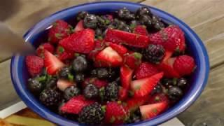 Grilled Pound Cake with Berry Salsa & Smoked Whipped Cream Recipe - Steven Raichlen's Project Smoke