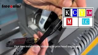 How to install ink dampers for freecolor uv printer