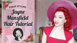 Jayne Mansfield Pinup Hair Tutorial   Recreating Vintage Hairstyles!