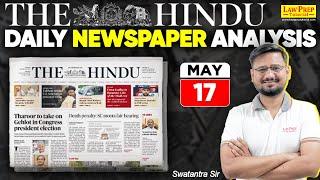 Daily HINDU for CLAT 2025 (17th May) | The HINDU by Swatantra Sir | Daily Hindu Newspaper Analysis