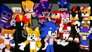 "For Hire" but everyone Sings it - Dorkly Sonic x Friday Night Funkin' Minecraft Animation (FNF)