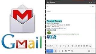 How to add | Create Permanent Signature & Logo to Email in Gmail
