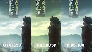 GTX 1650 VS RX 580 VS P106 100 Benchmark comparison