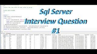 Select Rows With Max Value By Group SQL Interview Question