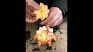 The strangest apple your eye will ever see  How wonderful is this  the most beautiful way to cut