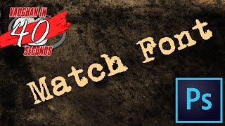 Photoshop | Match Font