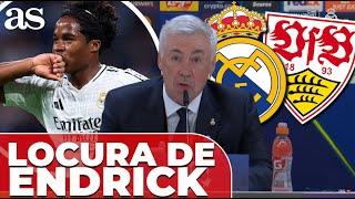 ANCELOTTI se RINDE tras el PRIMER GOL de ENDRICK en CHAMPIONS: "TIENE un DON"