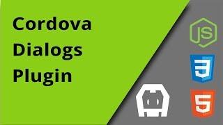 Cordova Dialogs Plugin