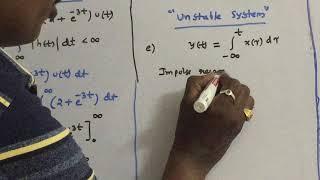 Signals & Systems - Stable & Unstable Systems - working examples -1 - UNIT III