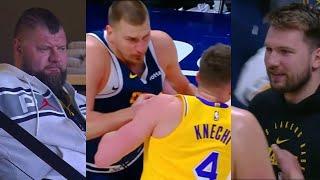 Nikola Jokic's brother was READY to JUMP on the court & also Westbrook gets into it  Lakers coach