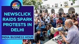 Newsclick Raids: Journalists Protest Delhi Police Action | CNBC TV18