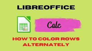 How to Color Rows Alternately