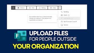 Create MS Forms with Upload Feature for People Outside Your Organization