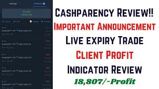 Cashparency Review and live Bank-Nifty Trading