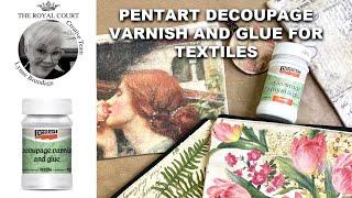 Pentart Decoupage Varnish and Glue For Textiles: Easy Canvas Pouches