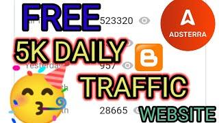 Get free 5k website traffic daily | free website traffic software | high adsteera earnings tricks