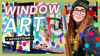 Damien Hirst Dot Inspired! - Window Art Advertising Public Pop Art in North London 2023 | WeTheSeeds