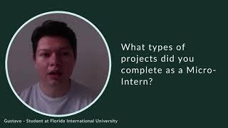 Gustavo Z. - What types of projects did you complete as a Micro-Intern?