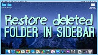 How to Restore a Deleted Folder in Finder Sidebar