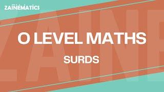 SURDS | 2025 Syllabus | O LEVEL MATHS 4024 | 2024