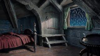 A rainy Summer night in a Cozy Cottage w/ vintage oldies playing in another room (Cottagecore) ASMR
