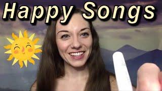 ASMR - “Happy” Songs (Soft Singing + Mic Brushing) ️