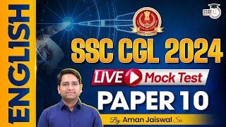 SSC CGL 2024 Mock Test | English | Paper 10 | CGL 2024 Mock Paper | Aman Jaiswal | StudyIQ BankSSC