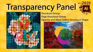 Adobe illustrator class 85 transparency panel  knockout option Urdu/Hindi