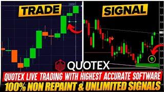 QUOTEX LIVE TRADING WITH HIGHEST ACCURATE SIGNAL SOFTWARE || 100% Non Repaint MT4 Signal Software