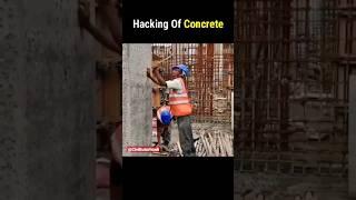 Hacking of Concrete|Hacking of Column|Civil engineering shorts| Civil Tutor Hindi #shorts #ytshorts