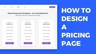 How to Design a Pricing Page | Web Design/UI/UX