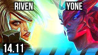 RIVEN vs YONE (MID) | 72% winrate, 10/2/4, Dominating | NA Challenger | 14.11