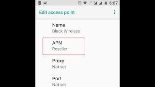 Black Wireless APN Settings for Android