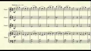 Cantilena - J W Gabrielski - for 3 flutes with optional piano