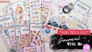 JOURNAL WITH ME #58 Using Stickers in Journals *Traveler's Notebook*