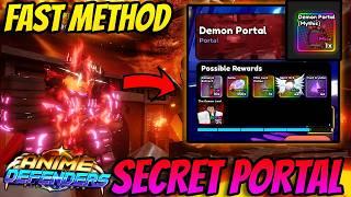 Insane *NEW* Update 4 Anime Defenders FAST Secret Portal Method..