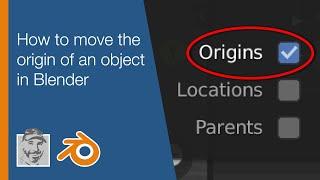 How to move the origin of an object in Blender