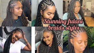 stunning fulani braids styles for black ladies | Fulani braids hairstyles 2024 | Fulani hairstyles