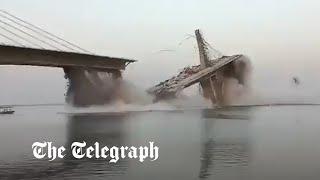 Suspension bridge in India collapses for the second time in a year