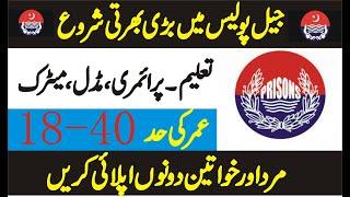 jail Police Jobs 2021 | Prison Department Jobs 2021 | Central Jail Police Jobs 2021